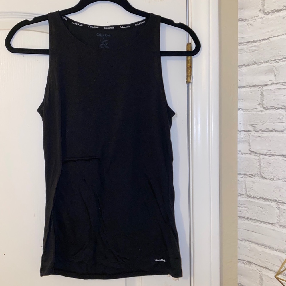 calvin klein high neck tank